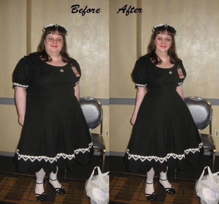 Девушки-косплейщицы до и после фотошопа (31 фото)