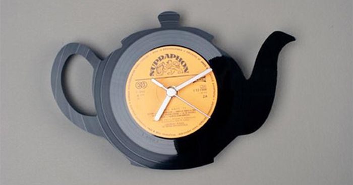 Часы из виниловых пластинок (17 фото)