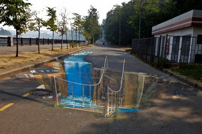 3Д рисунки в московских парках (11 фото)