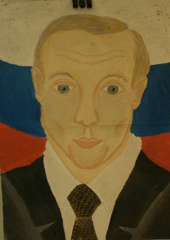 Дети рисуют Путина (14 картинок)
