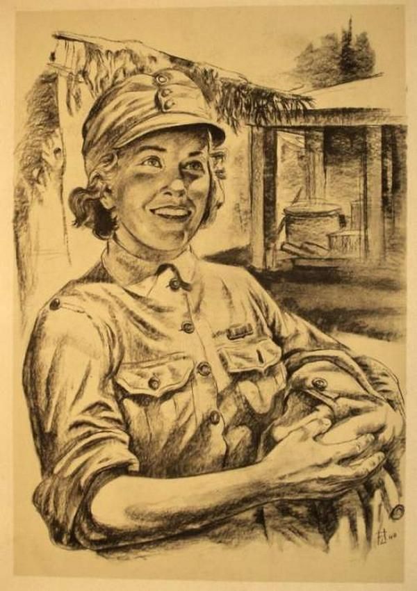 Вторая мировая война. Рисунки в карандашах (12 картинок)