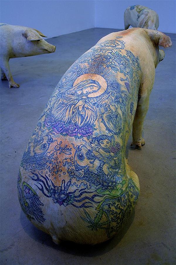 Татуировки на свиньях (31 фото)