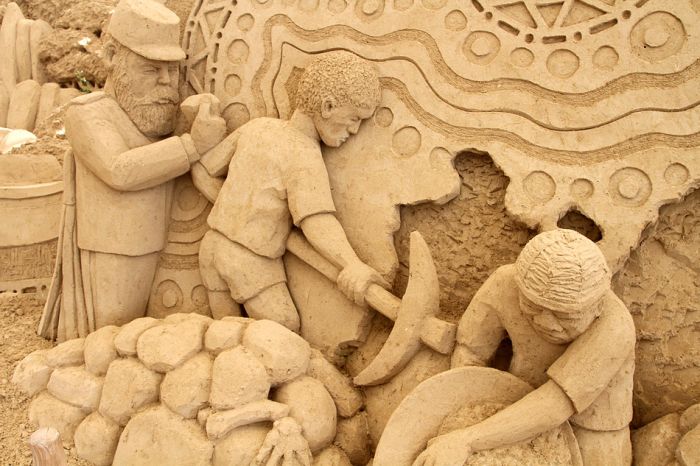 Японский музей скульптур из песка (21 фото)
