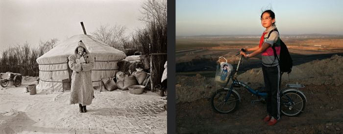 Дети монгольских кочевников тогда и сейчас (14 фото)