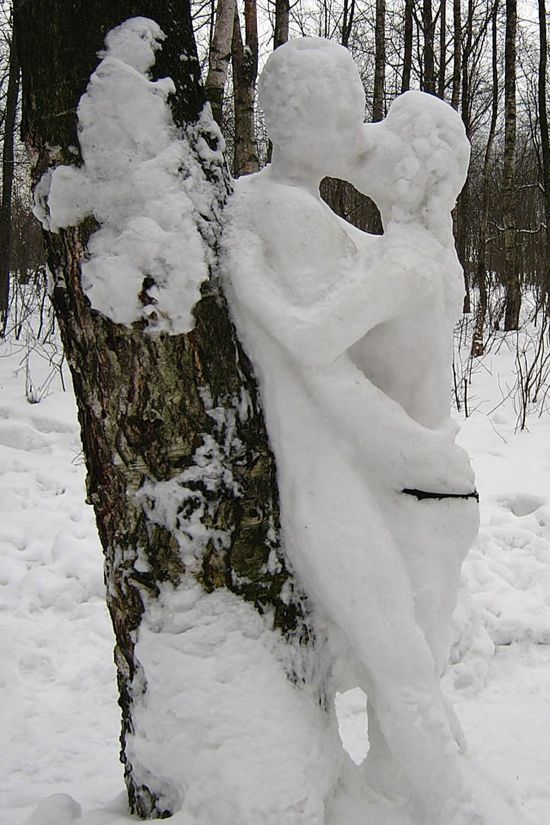 Влюбленные снеговики (6 фото)