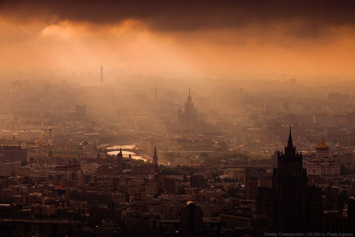 Красивый рассвет над Москвой (55 фото)