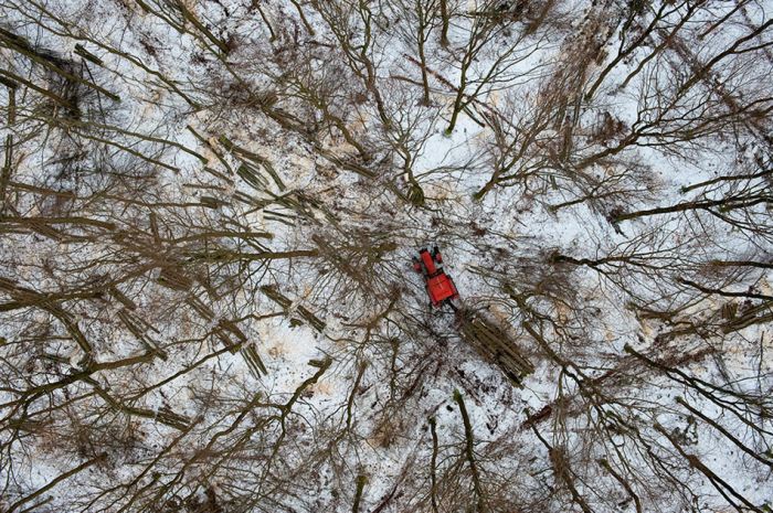 Зимние фотографии с высоты птичьего полета (38 фото)