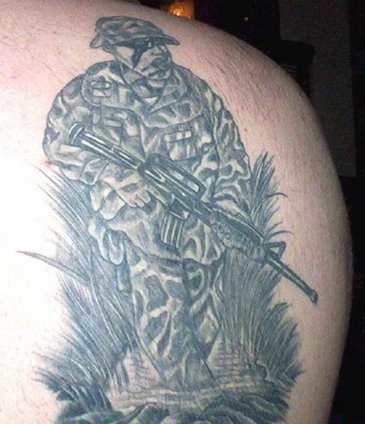 Военные тату американских солдат (48 фото)