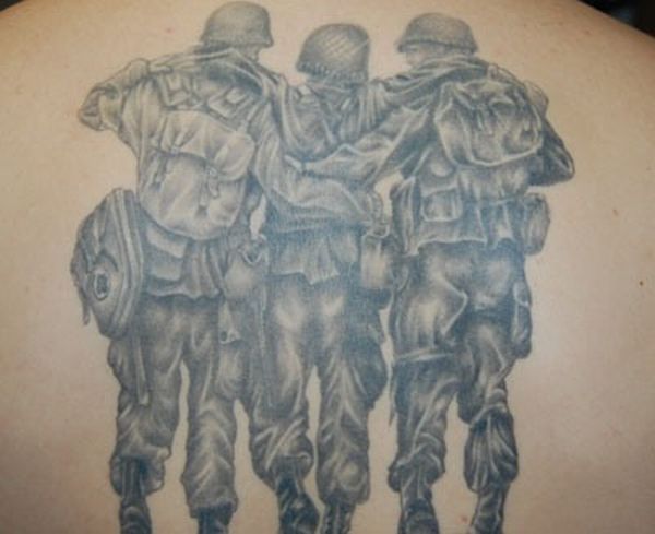 Военные тату американских солдат (48 фото)