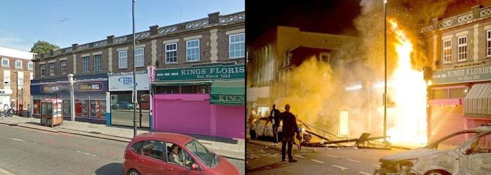 Лондон до и после погромов (6 фото)