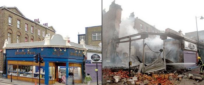Лондон до и после погромов (6 фото)