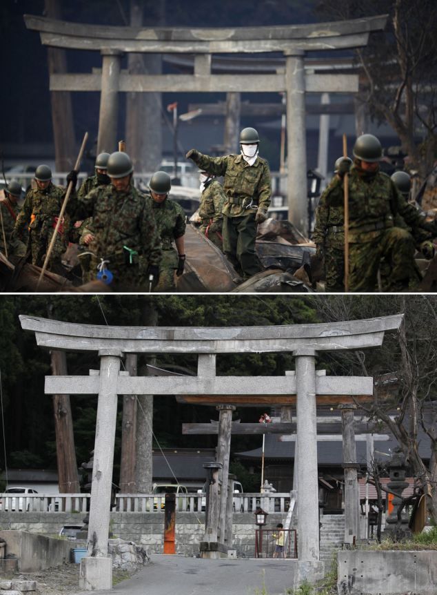 Япония восстанавливается после землетрясения (12 фото)