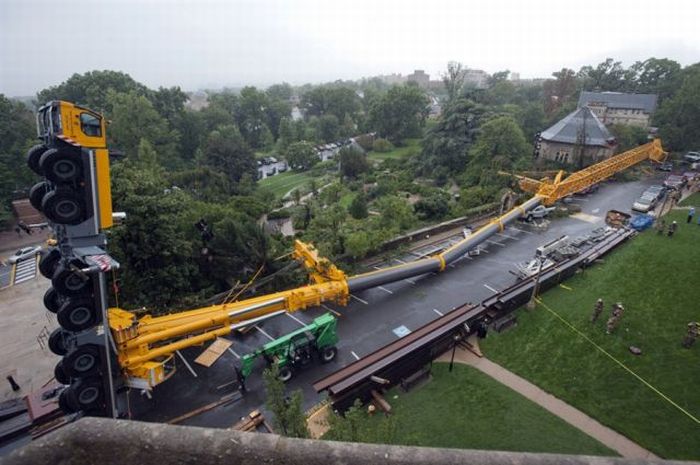 Авария строительного крана в Вашингтоне (10 фото)