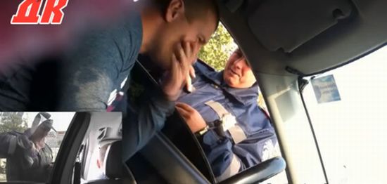 Инспектор ГАИ не ожидал такого поворота событий (видео)