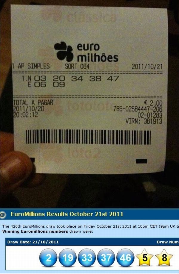 Самый несчастливый лотерейный билет (1 фото)