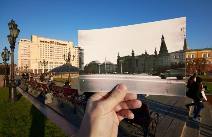 Современная и старая Москва (15 фото)