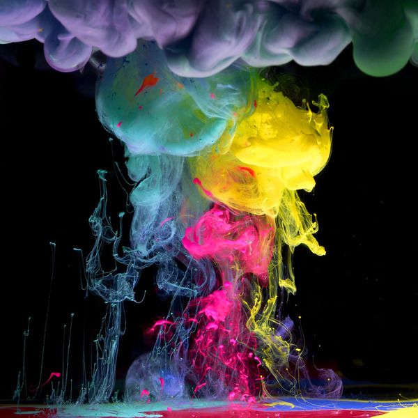Вода и краски (14 фото)