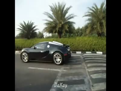 Как Bugatti Veyron преодолевает лежачие полицейские на трассе (3.6 мб)