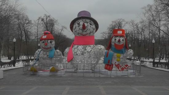 Пустынная Москва 1го января 2012 года в 9 утра (видео)