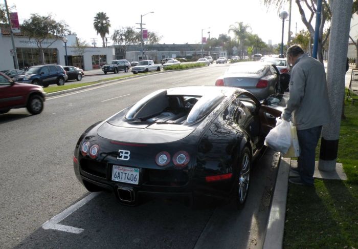 Симпатичный пассажир в Bugatti Veyron (10 фото)