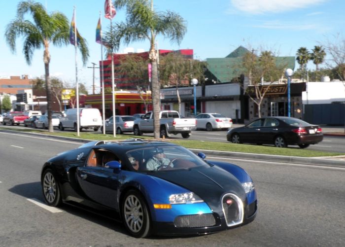 Симпатичный пассажир в Bugatti Veyron (10 фото)