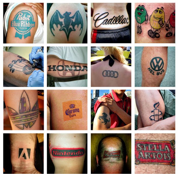 Татуировки брендов. Часть 2 (4 фото)