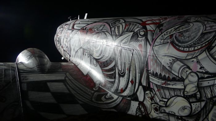 Граффити на самолетах (18 фото)