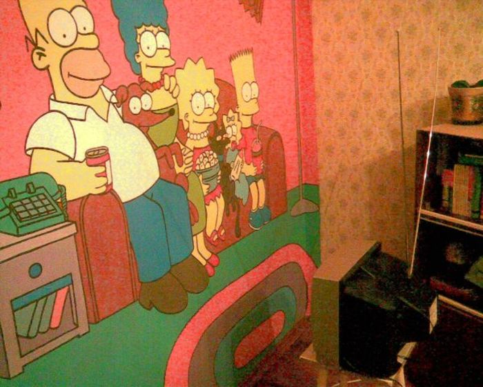 Симпсоны на стене (17 фото)