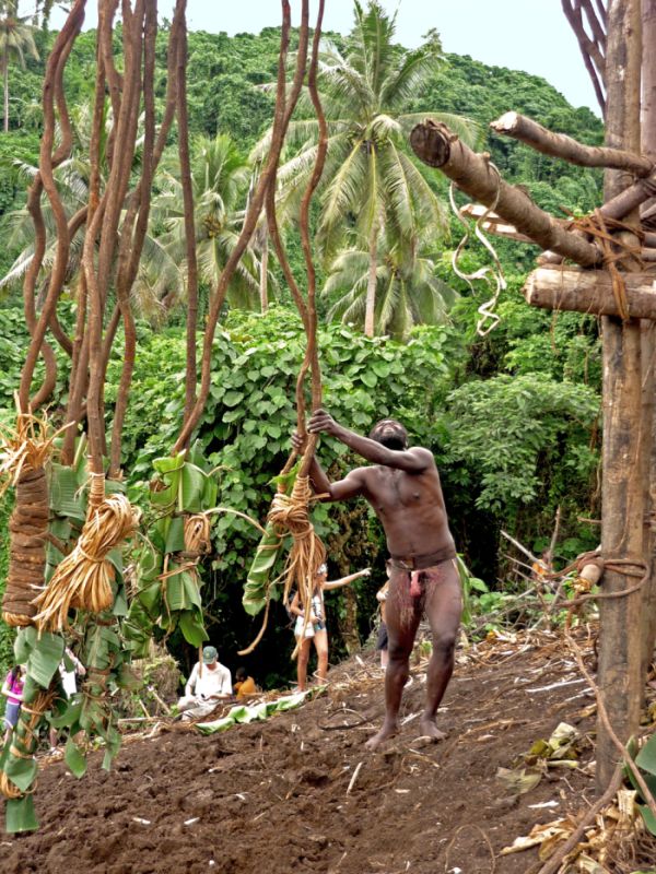 Жители острова Вануату "ныряют" в землю (18 фото + видео)