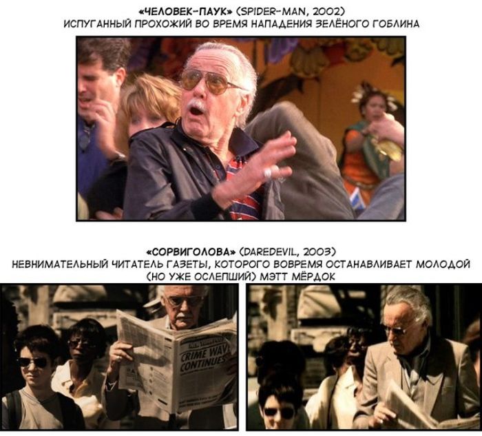 Стэн Ли в своих же комиксах (10 картинок) Стэн Ли в своих же комиксах (10 картинок)