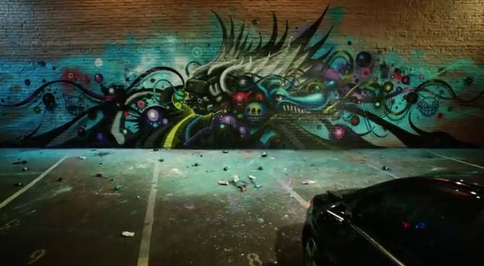 Автомобиль-робот создает шедевры граффити (41 фото)
