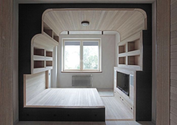 Креативный дизайн квартиры из дерева (14 фото)