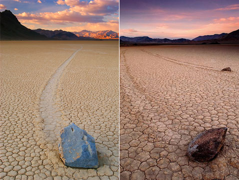 Движущиеся камни – Долина Смерти (14 фото)