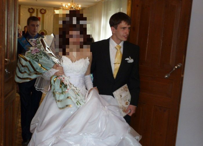 Самая "счастливая" невеста (5 фото)