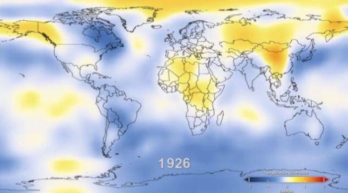 Глобальное потепление по статистике с 1888 по 2011 (6 фото + видео)