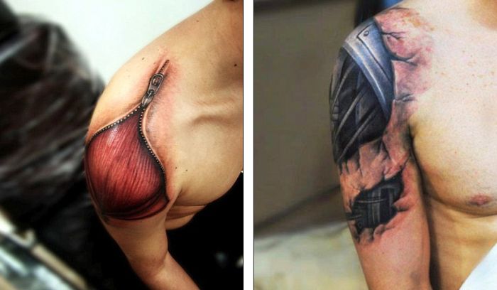 Удивительно реалистичные татуировки (21 фото)