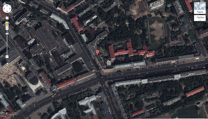 Белорусская академия искусств теперь видна из космоса (4 фото)