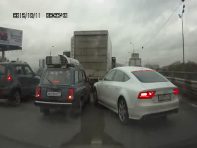 Обнаглевший баран на Audi A7 (3.2 мб)