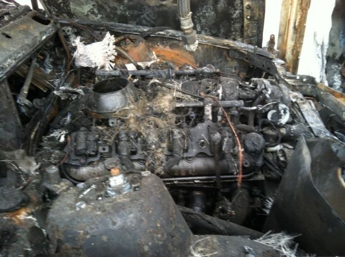 Заряженные спорткары, сгоревшие дотла (6 фото)