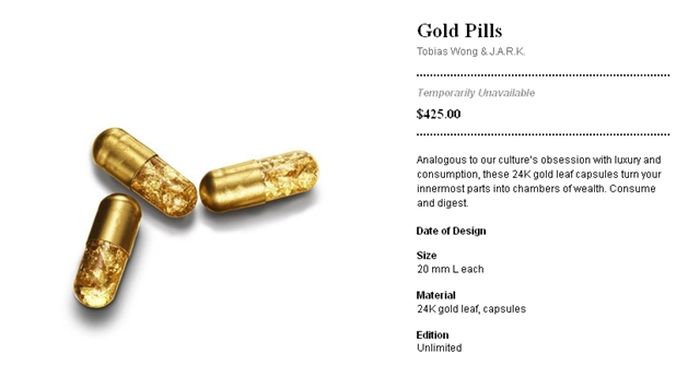 Золотые таблетки для богатых людей (2 фото)