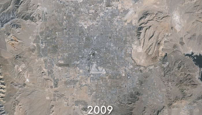 Как изменились границы Лас-Вегаса с 1984 по 2009 год (6 фото)