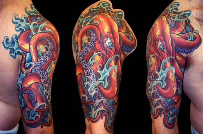 Яркие татуировки на разных частях тела (55 фото)