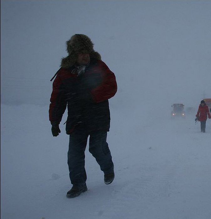 Норильск после аномального снегопада (44 фото)