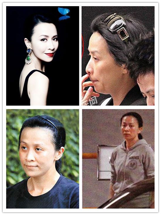 Сравнительные снимки китайских актрис "до и после" макияжа (16 фото)