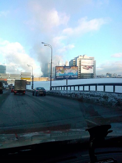 Пожар в столичном деловом центре "Москва-Сити" (13 фото + видео)