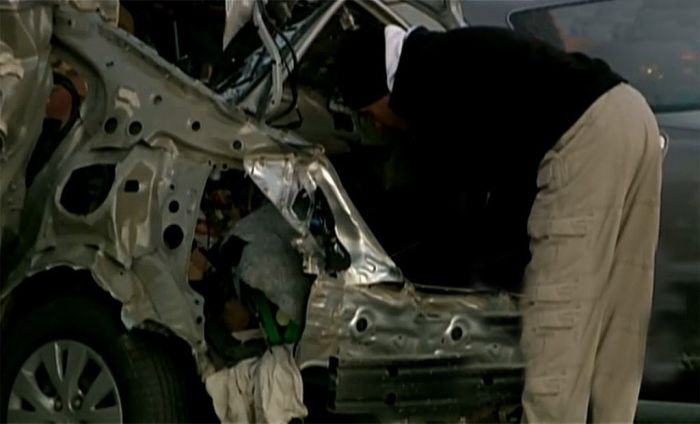 Honda Civic взорвалась из-за попытки открыть багажник (10 фото)