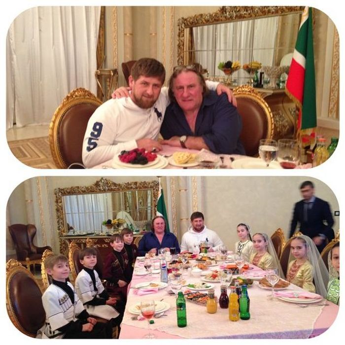 Жерар Депардье побывал в гостях у Кадырова и станцевал лезгинку (7 фото + видео)
