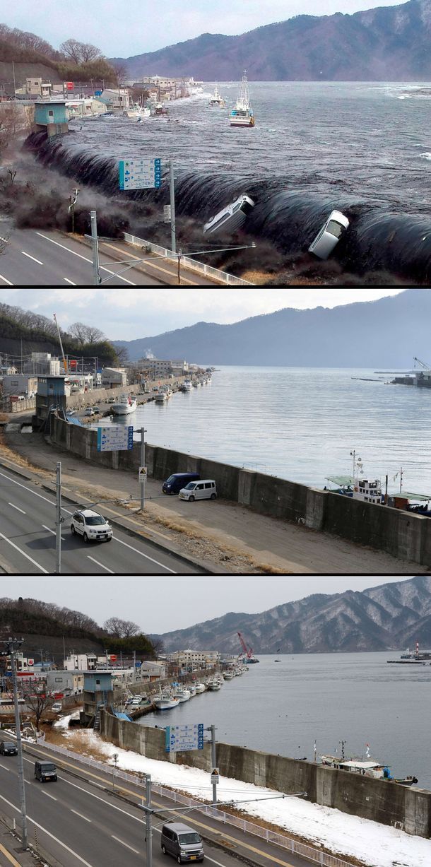 Япония после землетрясения и сейчас (38 фото)