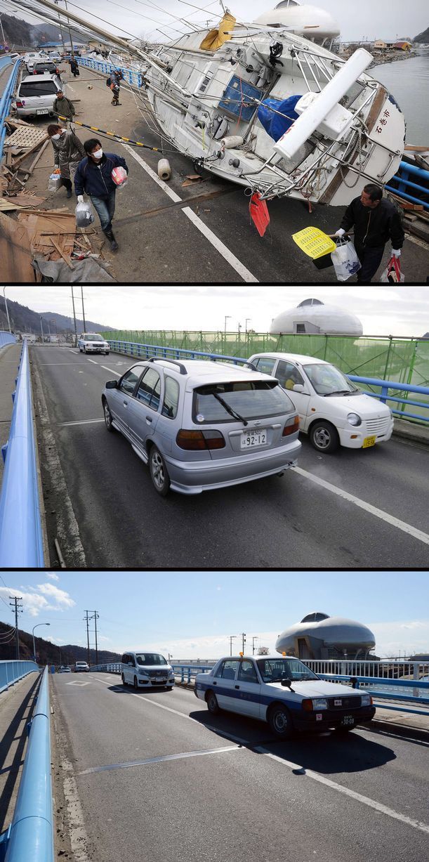 Япония после землетрясения и сейчас (38 фото)