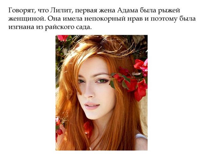 Интересные факты о людях с рыжим цветом волос (14 фото)